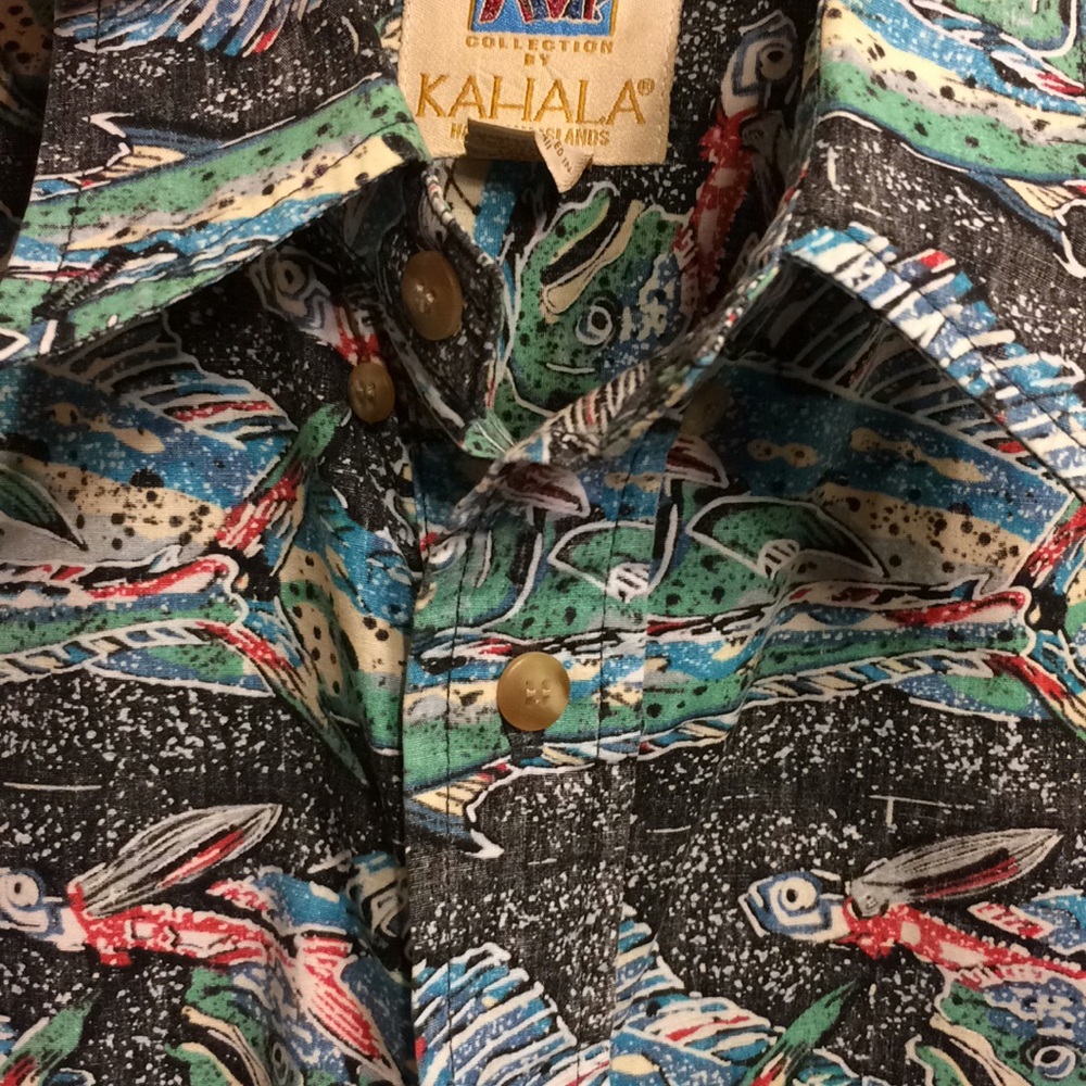 Kahala Hawaiian Shirt L Made in Hawaii USA Cotton - Picture 4 of 8